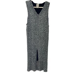 Anthropologie Dolan Space Gray Double Layer Tank Split Midi Dress-M